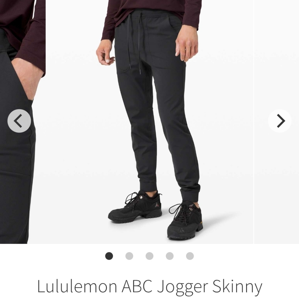 lululemon athletica Black Unisex Jogger Sweatpants